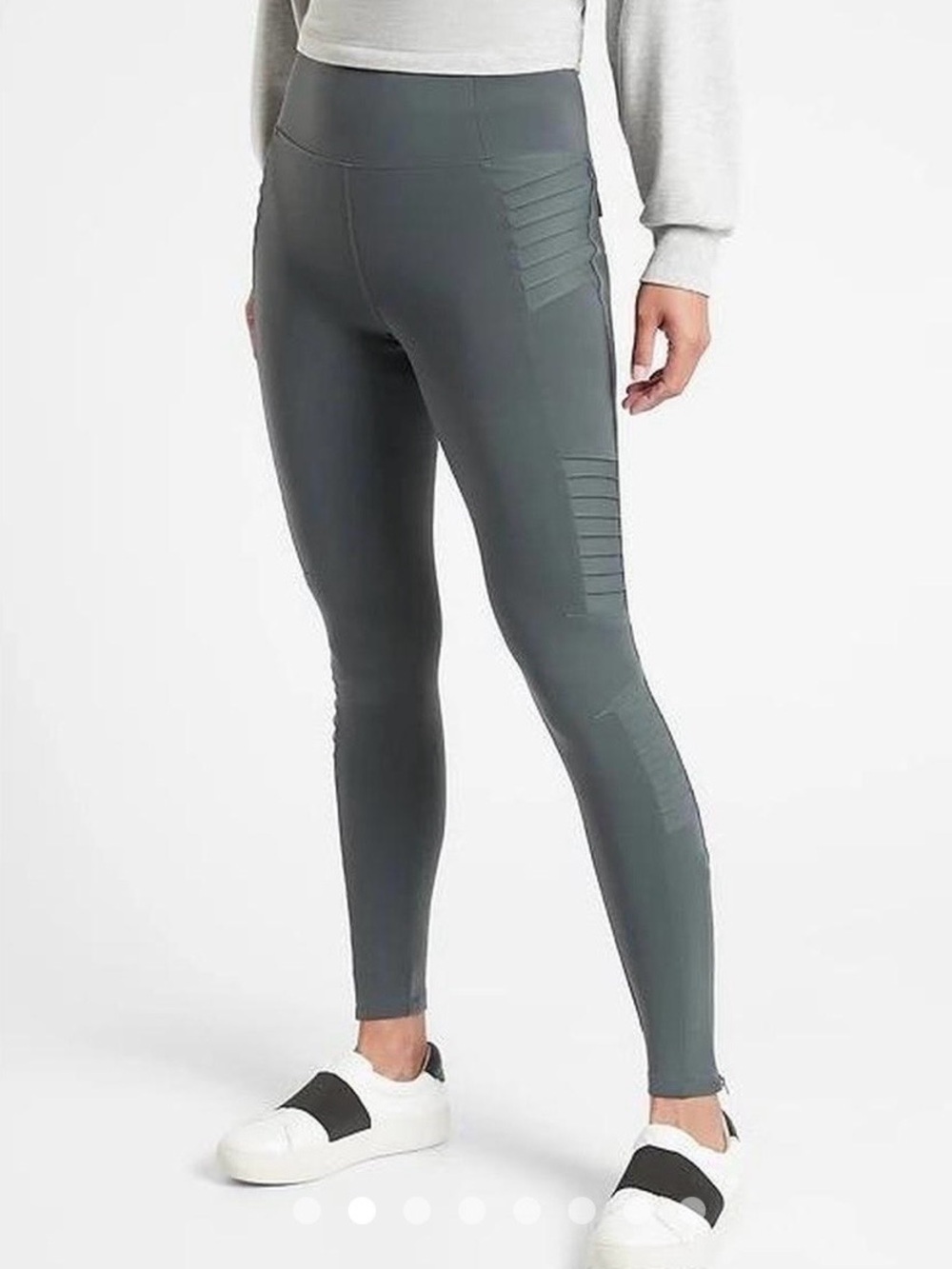 Athleta Delancey Moto Tight Anthracite Grey Street Leggings Size S